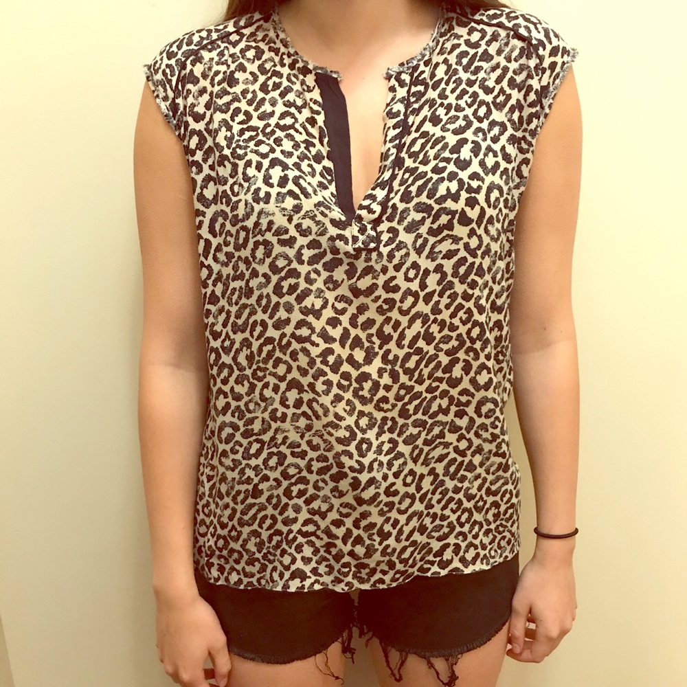 Rebecca Taylor Leopard Print Top